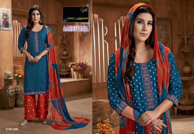 Manjeeraa Aashiyana Rayon Designer Printed Daily Wear Ready Made Collection